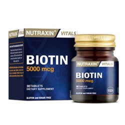 Nutraxin Biotin 5000 Mcg Takviye Edici Gıda 30 Tablet - 1