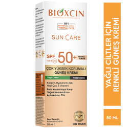 Bioxcin Sun Care Spf50 Yağlı Ciltler Için Renkli Güneş Kremi 50 ml - 1