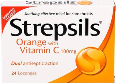Strepsils C Vitaminli Portakal Aromalı Pastil 24 Adet - 1