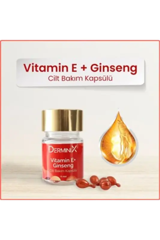 Derminix E Vitamini Ginseng Cilt Bakım Kapsülü - 1