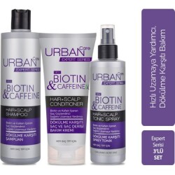 Urban Care Expert Biotin Ve Kafein Serisi Dökülme Karşıtı Saç Bakım Seti - Hızlı Uzamaya Yardımcı - 1