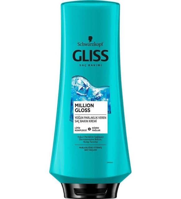 Gliss Million Gloss Yoğun Parlaklık Veren Saç Kremi 360 ml 3'lü - 1