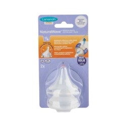 Lansinoh Natural Wave Biberon Emziği Yavaş Akışlı 1m+ - 1