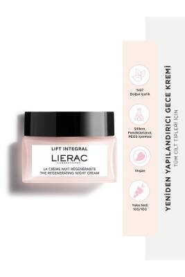 Lierac Lift Integral Night Cream Yeniden Yapılandırıcı, Vegan, Gül Yağı Içeren, Gece Bakım Kremi 50 Ml - 1