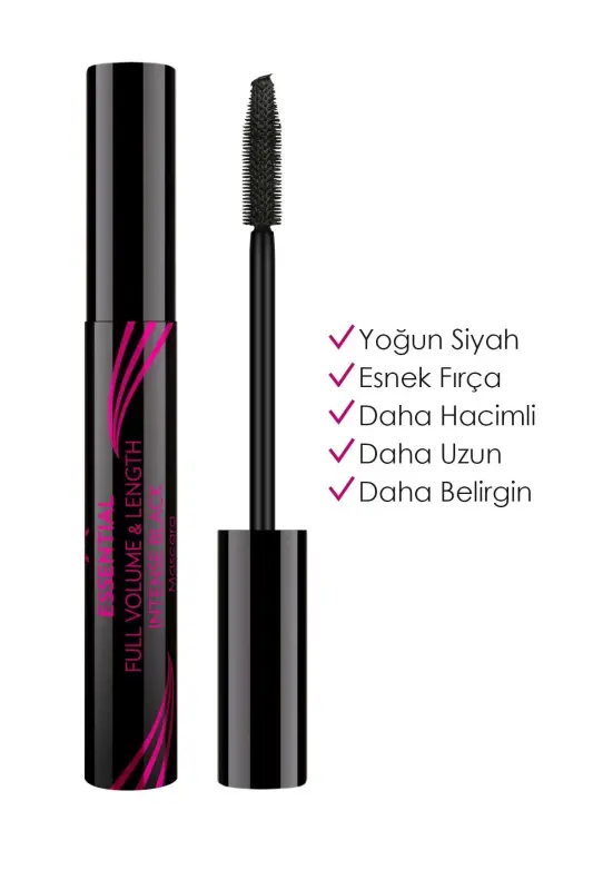 (OUTLET) Golden Rose Essential Full Volume&lenght Mascara - Intense Black - Hacim Veren Maskara - 1