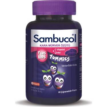 Sambucol Plus Kids Yummies Çocuklar Için Takviye Edici Gıda 60 Adet - 1