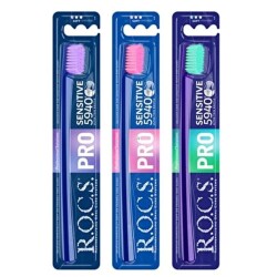 Rocs Pro 5940 Sensitive – İnceltilmiş Uçlu 5940 Kıl İçeren Yumuşak Diş Fırçası - 1