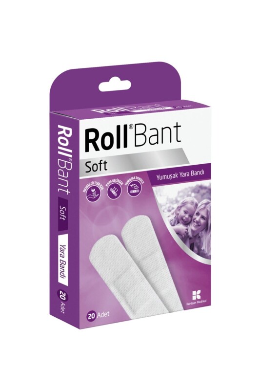 Roll Bant Soft Yumuşak Yara Bandı 20 Adet - 1