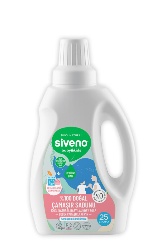 Siveno %100 Doğal Bebek Çamaşır Sabunu Kendinden Yumuşatıcılı Bitkisel Deterjan Konsantre Vegan 750 ml - 2