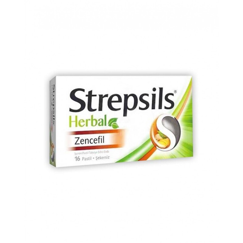 Strepsils Herbal Zencefil Aromalı 16 Pastil - 1