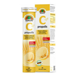Sunlife Vitamin C Extra Propolis 20 Efervesan Tablet - 1