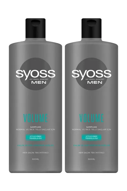 Syoss Men Volume Kalın Ve Gür Görünümlü Saçlar Şampuan 500 ml X 2 Adet - 1
