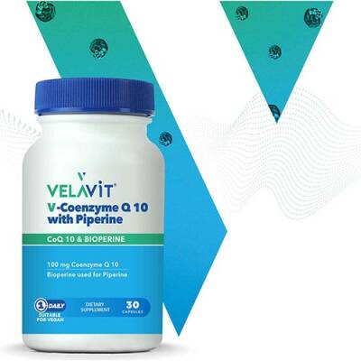 Velavit V-Coenzyme Q10 With Piperine 30 Kapsül - 1