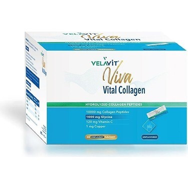 Velavit Viva Vital Collagen 30 Toz Saşe 10.000 Mg, Ekstra Glisinli Kollajen - 1