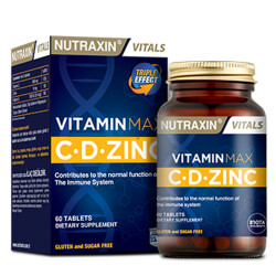 Nutraxin Vitamin Max C + D Zinc 60 Tablet - 1